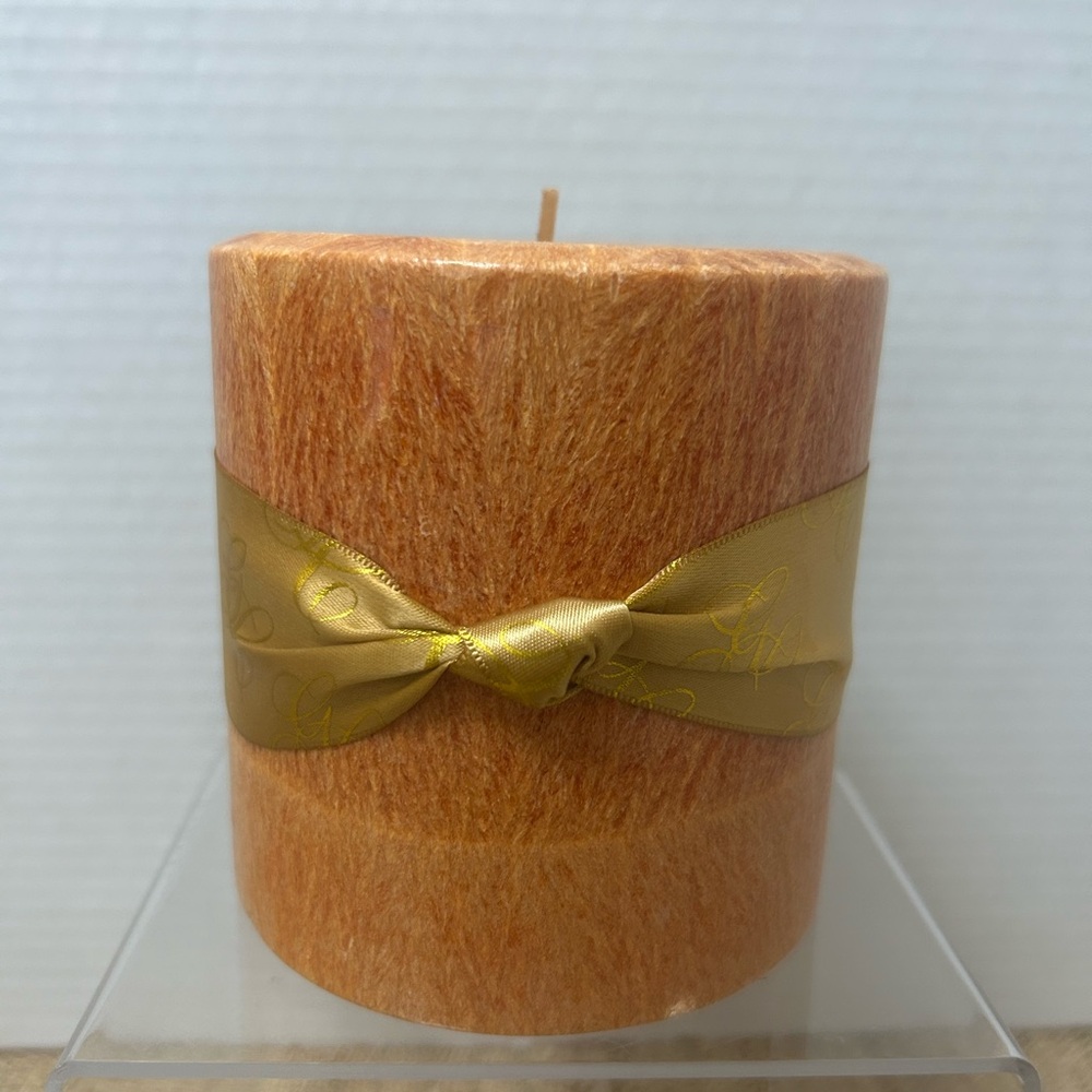Gold Canyon  Tangerine & Spice 4” x 4” 26 oz Single Wick Pillar Candle.
